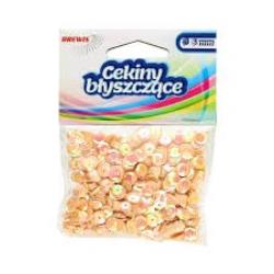 CEKINY TĘCZOWE ŻÓŁTE 6MM