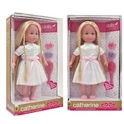 LALKA CATHERINA 41CM BIAŁA SUKIENKA