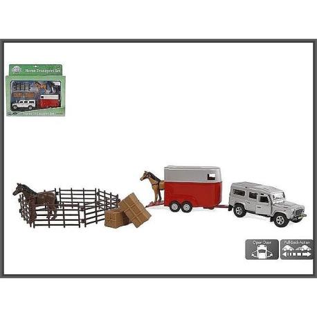 LAND ROVER PRZYCZEPA KONIE PŁOTKI