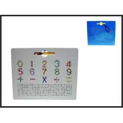 TABLICA MAGNETYCZNA KULKI DWUSTRONNA CYFRY 32X26CM
