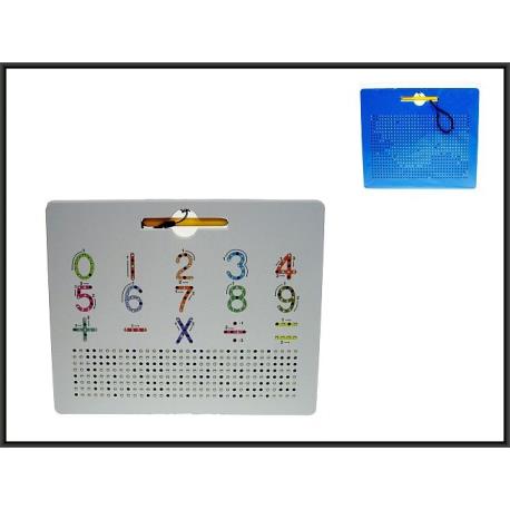 TABLICA MAGNETYCZNA KULKI DWUSTRONNA CYFRY 32X26CM