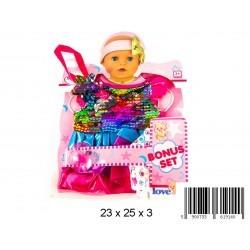 UBRANKO DLA LALEK 40CM CEKINY