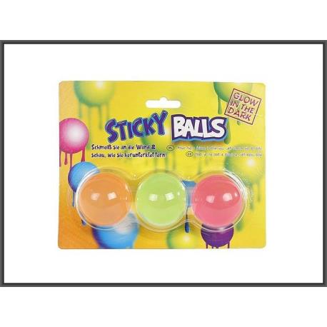 KULKI LEPKIE 4CM GLOW IN THE DARK