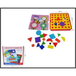 UKŁADANKA FIGURY GEOMETRYCZNE 12KART