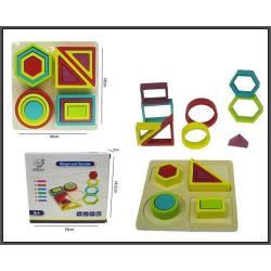 UKŁADANKA GEOMETRYCZNE WZORY 18CM