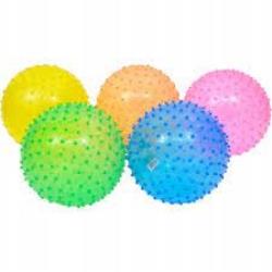 PIŁKA KOLCE 23CM 5 KOL PRZEZROCZYSTA