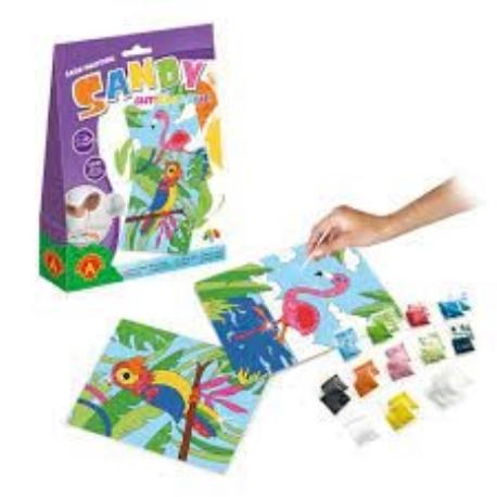 PIASKOWE MALOWANKI BROKAT PAPUGA FLAMING