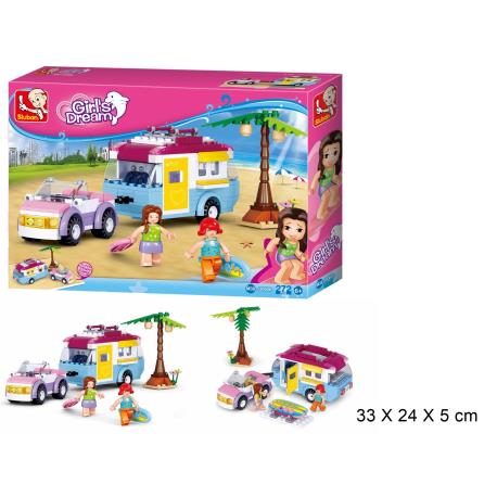 KLOCKI AUTO PRZYCZEPA CAMPING 272EL