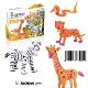KLOCKI PIANKA 3D ZEBRA ŻYRAFA