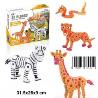 KLOCKI PIANKA 3D ZEBRA ŻYRAFA