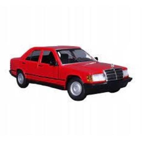 MERCEDES-BENZ 190E 1987 1:24 RED