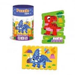 GRA EDUKACYJNA PUZZLE STICS DINO