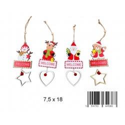 ZAWIESZKA ŚWIĘTA DREWNO WELCOME 18X7,5CM