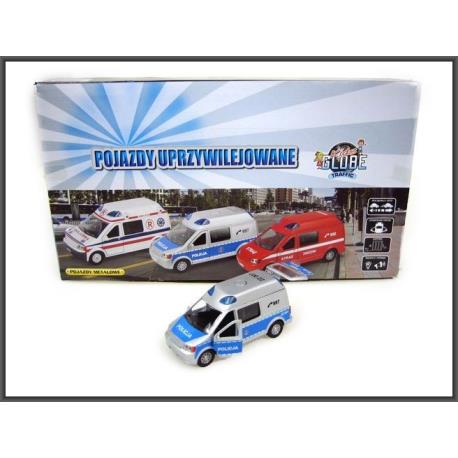POLICJA VAN 14CM METAL