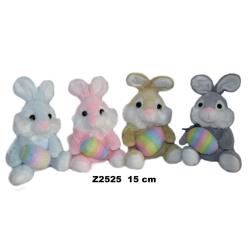 ZAJĄC JAJKO TĘCZA 4KOL 15CM