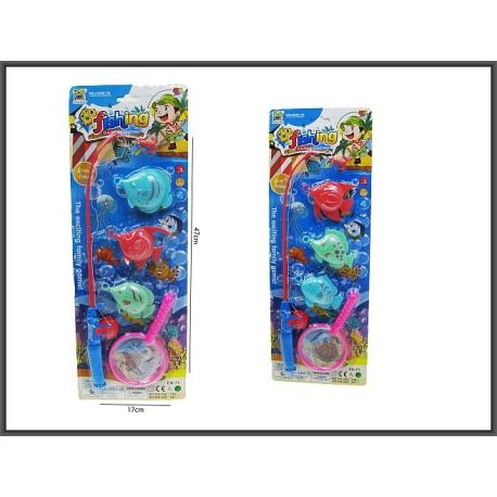 GRA RYBKI 3SZT WĘDKA  HACZYK