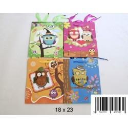 TOREBKA PREZENTOWA23X18CM SOWY