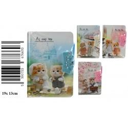 NOTES SZYFR KOTY 19X13CM