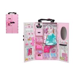 SZAFA Z UBRANIAMI  AKCESORIA LALKI