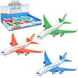 SAMOLOT PASAŻERSKI METAL ŚW/DŻW 19CM