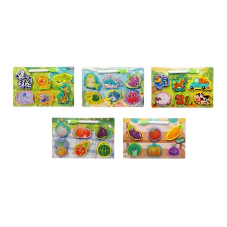 PUZZLE DREWNO MAZAK 5ASS 23X15CM