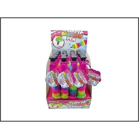 DŁUGOPIS PUSZYSTY TĘCZA 28CM !!