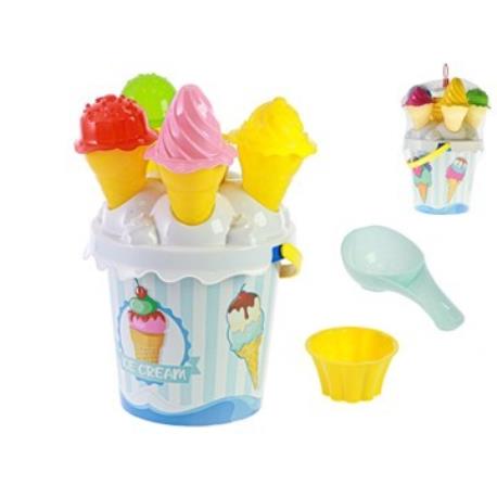 ZESTAW DO PIASKU LODY 27CM 15EL