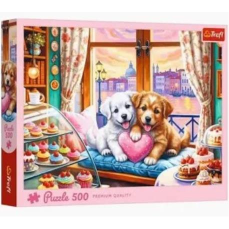 PUZZLE 500EL SZCZENIĘTA