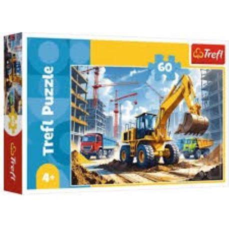 PUZZLE 60EL TRAKTOR KOPARKO ŁADOWARKA