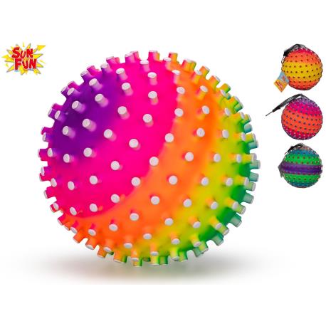 PIŁKA TĘCZA GRUBE KOLCE 23CM