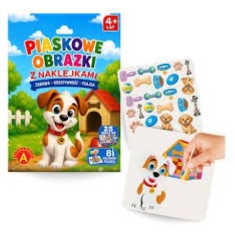 PIASKOWE MALOWANKI NAKLEJKI PIESEK