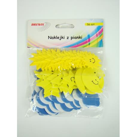 NAKLEJKI Z PIANKI POGODA 56 SZT