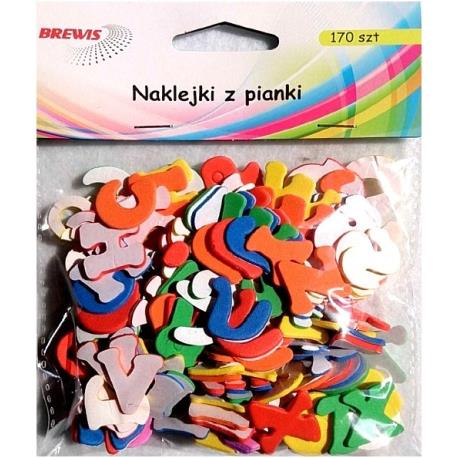 NAKLEJKI Z PIANKI LITERY CYFRY