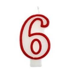ŚWIECZKA "6" 7CM