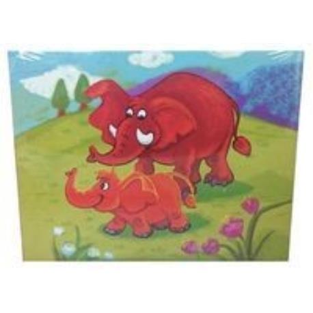PUZZLE DREWNO SŁONIE